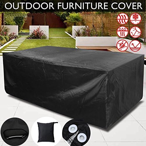 PESTORY 210D Heavy Anti Dust UV Rain Cover Outdoor Furniture Cover Waterproof Dustproof Cube Table Chair Cover (242162100cm)