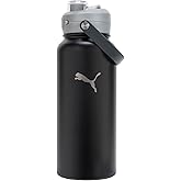 PUMA unisex-adult 32oz Insulated Stainless Steel Water Bottle With Carry Handle