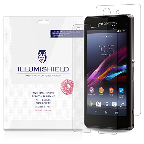 iLLumiShield - Sony Xperia Z3 Compact Screen Protector & Full Body Skin with Lifetime Replacement Warranty - Japanese Ultra Clear (Front & Back) HD Film with Anti-Bubble and Anti-Fingerprint - High Quality (Invisible) LCD Shield - [3-Pack] OEM / Retail Packaging