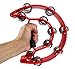 YMC Half Moon EZ Grip Tambourine 20 Jingles - Red