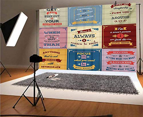 Quote-10x65-FT-Vinyl-Photo-BackdropsCollection-of-Motivational-Quotes-Success-Positive-Attitude-Themed-Artwork-Print-Background-for-Selfie-Birthday-Party-Pictures-Photo-Booth-Shoot