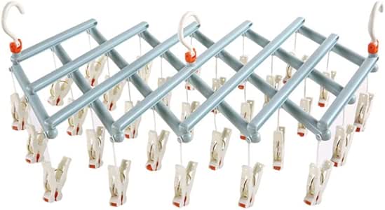 Pescado 24 Clips Estante de Secado Plegable Rodillo Estante de