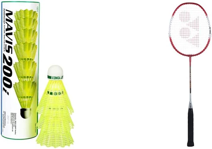 Yonex Mavis 200i Nylon Shuttle Cock, Pack of 6 (Yellow)
