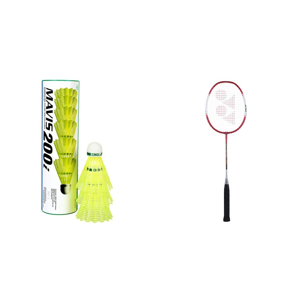 Yonex Mavis 200i Nylon Shuttle Cock, Pack of 6 (Yellow)