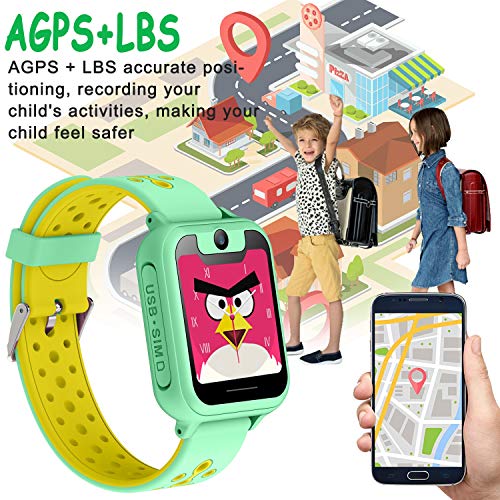 Kids Smart Watch Phone GPS Tracker Boys Girls Childs Smartwatch Touch Screen SOS Two Way Call Camera Electronic Learning Toys Outdoor Sport Cellphone Wristwatch Valentine's Day Birthday Holiday Gift - Thumbnail 5