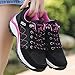 JINGJING Women's Lightweight Athletic Running Shoes Black Mesh Breathable Sports Fitness Jogging Sneakers