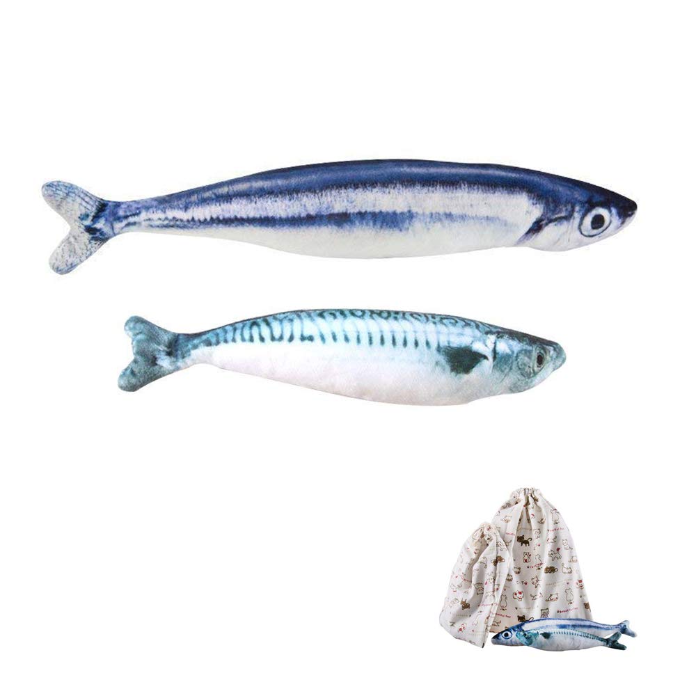 Homeda Fish Toy for Cats, Catnip Fish Toy Pillow for Cat Kitten Kitty