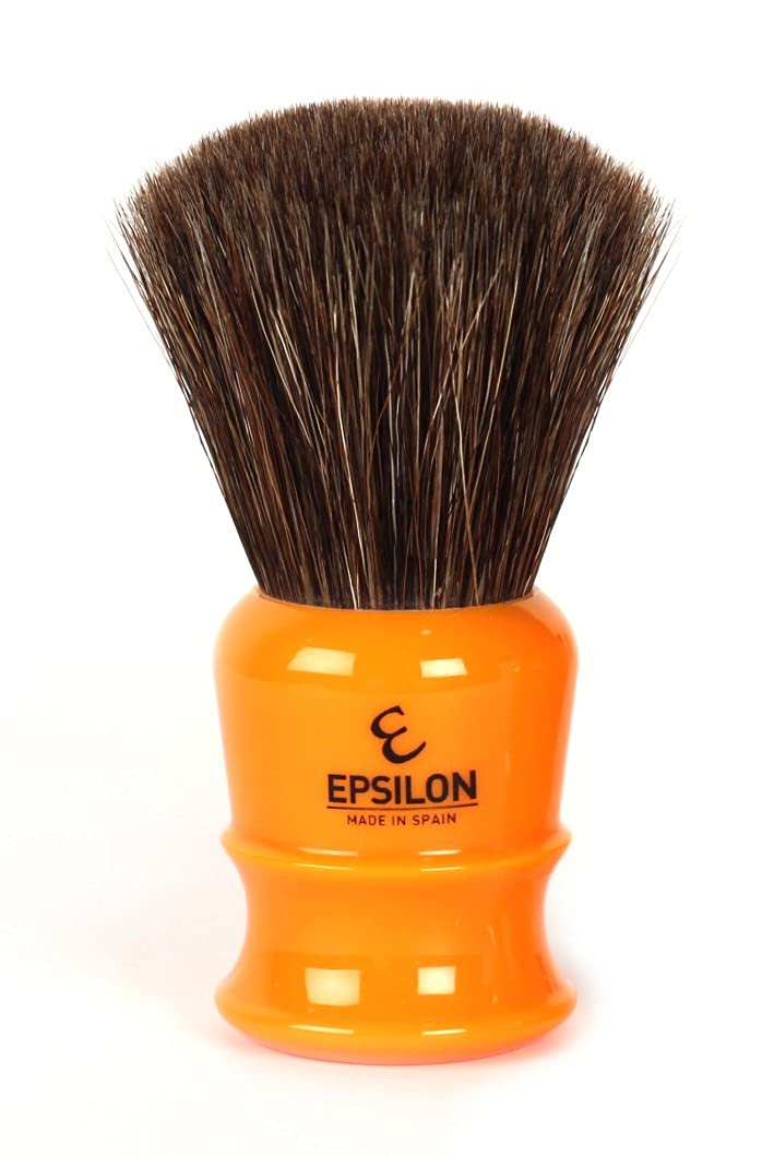 Epsilon Butterscotch Fan Shape Horse Shaving Brush Brown 26mm, Standard, Único