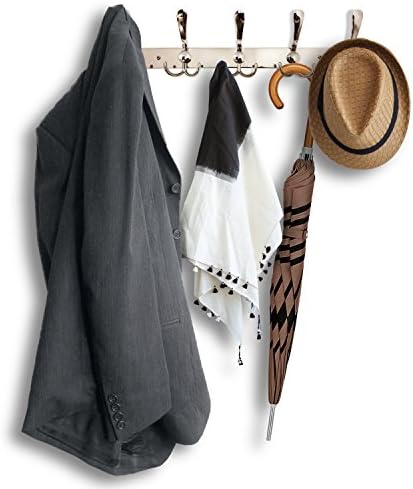 Coat Rack By Slicktronix with 5 Flared Tri Hooks coat hooks coat rack wall mounted