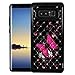 ZASE Design Galaxy Note 8 Case, for Samsung Galaxy Note8 Hybrid Dual Layer Protection Jewel Rhinestone [Shock Resistant Defender] Hard Shell Crystal Bling Cute Cove (Diamond Hot Pink Butterfly Flower)