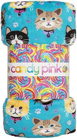 Candy Pink Kitten Blanket Throw Blanket