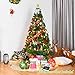 Goplus 6ft Artificial Christmas Tree with Solid Metal Stand for Holiday Indoor and Outdoor Decoration, Green