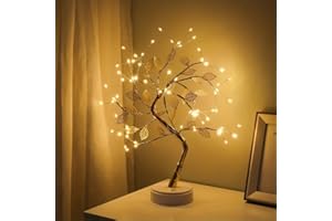 TiCin Tabletop Bonsai Tree Branch Light, 72/108 LED Wire String Lights with Touch Switch, USB/Battery Operated Artificial Tree Lamp for Bedroom, Desktop, Night Light, Gifts for Mom, Friends (72 LEDs)