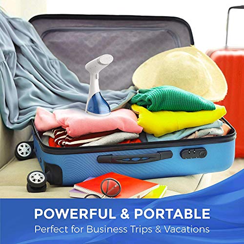 PurSteam Deluxe Travel Steamer for Clothes - Powerful 1300W Portable Handheld Garment Steamer, Removes Wrinkles with Ease - Fast Heat Up and Auto Shut-Off