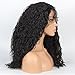 vvBing Hair Wig Synthetic Lace Front Wigs Curly Hair Heat Resistant Fibers Loose Curly Lace Front Wigs Glueless With Baby Hair Color Dark Brown 16inch