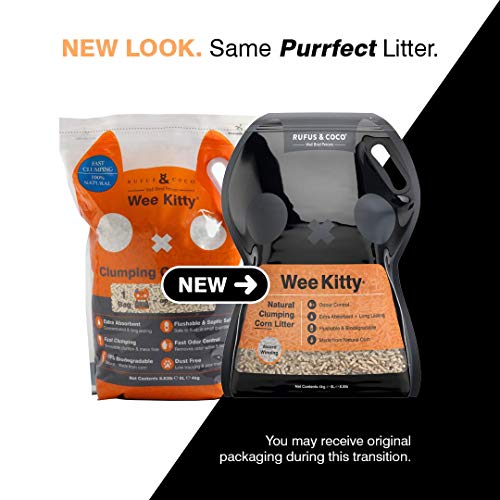 Rufus & Coco WeeKitty Natural Flushable Clumping Cat Litter Low Tracking Biodegradable