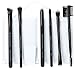 MODA Beautiful Eyes 7 pc Makeup Brush Flip Kit, Black