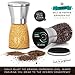 MIUMI Salt & Pepper Mill Shakers Set of 2 - Premium Salt and Pepper grinder set, Adjustable and Easy To Use, Stainless Steel Top, Ceramic Rotor and a Thick Glass Body with Large Capacity (5.2