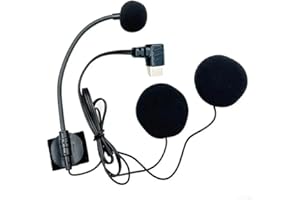 Motorcycle Helmet Earpiece with For Type C Connector, Noise Canceling Mic and Dual Speakers for Clear and Reliable Communicat