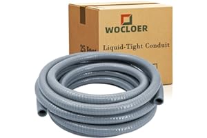 Wocloer PVC Liquid-Tight Conduit - 2 Inch 25 Foot Flexible PVC Non Metallic Electrical Conduit. 2" Dia
