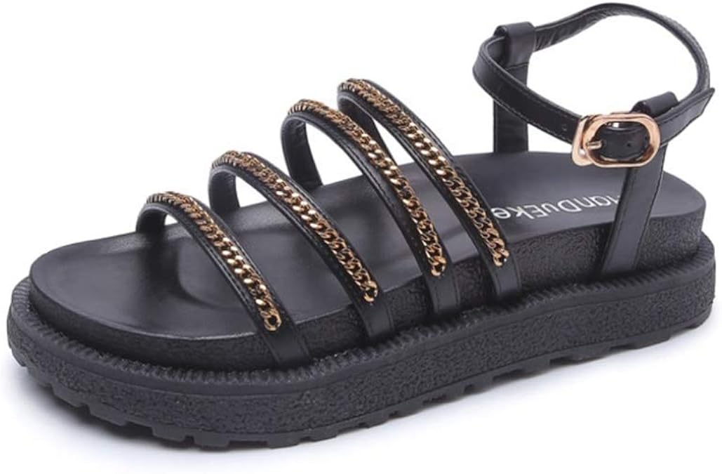 strappy chain sandals