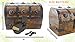 Well Pack Box Pirate Treasure Chest with Iron Lock Skeleton Key Small Pirate 6.5 x 4.5 x 4.5 Decorative Box