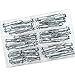 HELIFOUNER Hollow Wall Anchor Screws Set, 6 Sizes Heavy Duty Zinc Plated Steel Molly Bolt Hollow Drive Wall Anchor Screws Assortment Kit for Drywall, Plaster and Tile, 48 PCS