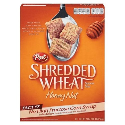 Post Honey Nut Shredded Wheat Cereal 20 oz (Pack of 12) Rae Of