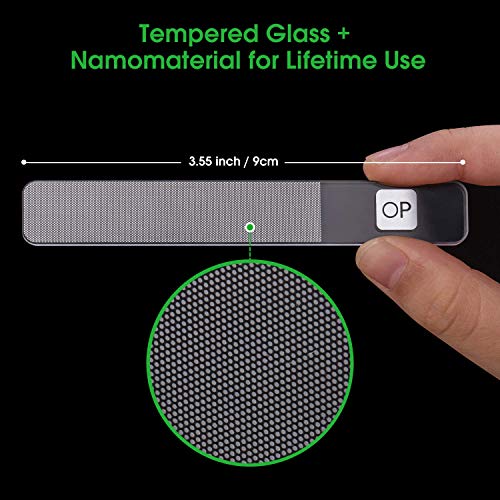Upgrade Nano Glass Nail File 5 Packs Manicure Tools Kit Tempered Glass Shiner, 4 Crystal Nail Files Nail Buffers Polisher for Natural Nails & 1 Triangle Cuticle Nail Pusher Peeler Scraper - Thumbnail 5