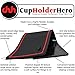 CupHolderHero for Honda Civic 2016-2020 Custom Liner Accessories – Premium Cup Holder, Console, and Door Pocket Inserts 4-pc Set (Hatchback – Back Seat Only) (Red Trim)