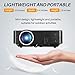 PHOOTA Mini Projector, 2019 Upgraded Portable LED Video Projector with 50,000 Hrs LED Lamp Life, 2400 Lux Full HD 1080P and 170'' Display Supported, Compatible with HDMI, VGA, USB, AV, Laptop