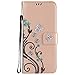 For Galaxy S8 Plus Case,HP95(TM) Fashion Ultra Slim Flower Layered Leather Flip Case Wallet Cards cover For Samsung Galaxy S8 Plus 6.2inch (Gold)