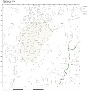 Amazon.com: ZIP Code Wall Map of Alta Sierra, CA ZIP Code Map Laminated
