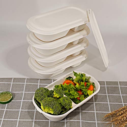 WELLIFE 60 Pack Biodegradable Food Containers,