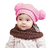 Tonsee Cute Baby Kids Girl Boy Dual Balls Warm Winter Knitted Cap Hat Beanie