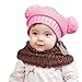 Tonsee Cute Baby Kids Girl Boy Dual Balls Warm Winter Knitted Cap Hat Beanie