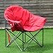 Giantex Folding Moon Saucer Chair Portable Camping Chair, Oversized Outdoor Chair with Cup Holder Carry Bag Steel Frame Padded Seat, Camp Chair for Adultsthumb 1