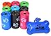 180 Pet Waste Bags, Dog Waste Bags, Bulk Poop Bags with Leash Clip and Bone Bag Dispenser - (180 Bags, Rainbow with Paw Prints) primary