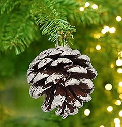 24 PCS Pine Cones for Christmas Tree Snowflake