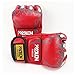Solid Boxing Gloves Half Finger MMA Combat Gloves UFC Sanda Gloves Gym Professional Lightweight Protective Gloves Sports Gloves Leather Gloves. (Red)