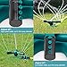 Vocti Garden Sprinkler,Lawn Sprinkler, Automatic 360°Three Arm Sprinkler Rotating with Speed & Range Control, Hose Sprinkler Head, Water Sprinklers Lawns Irrigation System, 3600 SQ FT Coverage