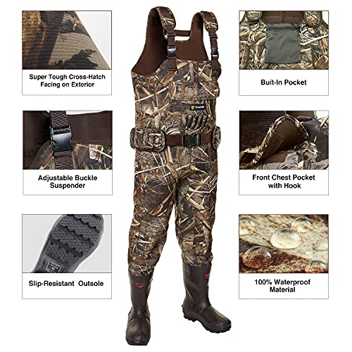 TIDEWE Chest Waders, Hunting Waders for Men Realtree MAX5 Camo with