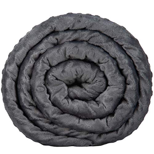 CoziRest Cooling Weighted Blanket | 15 lbs | 60x80 Queen Size | Cool Bamboo & Cozy Minky Dual-Sided Cover Included | Heavy Blanket for Adults from 140-190 lbs - Thumbnail 7