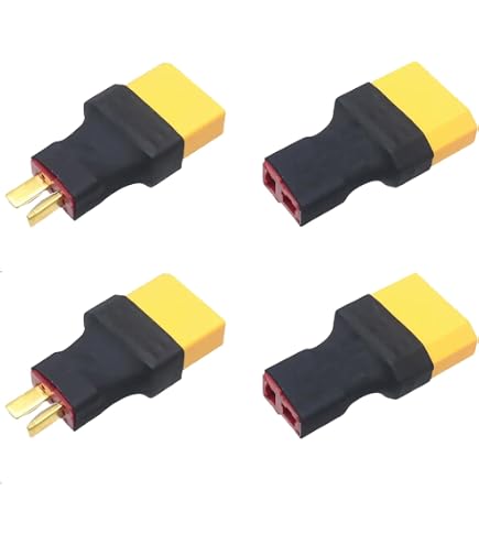 RC Battery Adapter 2pcs XT60 To Deans Adapter - No Wire Connector Set For RC Battery, ESC, Charger, Drone, Ebike RC Plug Adapter Set