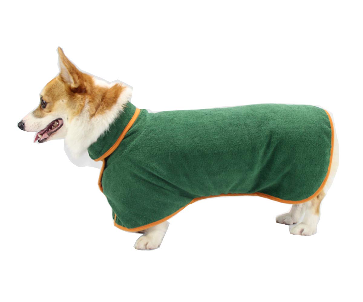 BT Bear Dog Bathrobe Microfiber Pet Bath Towels Super Absorbent Quick Drying Soft Adjustable Dog Clothes For Small Dogs Medium Dogs Large Dogs (M: Back Length-19.7")