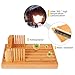 Bamboo Manual Adjustable Foldable Bread Machine Bread Slicer For Homemade Bread With Crumb Catcher Tray AND Eliminating The Generation Of Wood Chips By ISINO