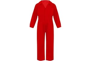 XUNZOO Girls Boys Mechanic Boiler Suit Cargo Photoshoot Coveralls Flight Suit Jumpsuit Kids Outfit