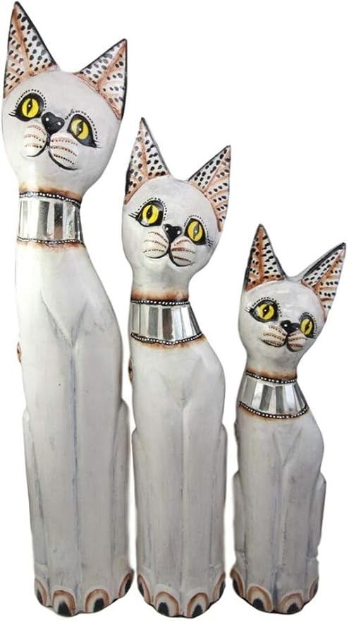 Amazon Com Ky Co Yk Balinese Wood Handicraft White Siamese