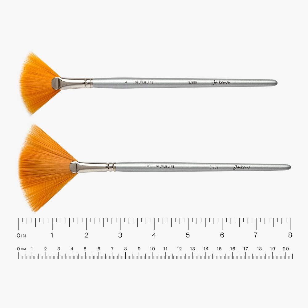 Jackson's : Silverline Watercolour Brush : Series 989 : Fan : Size 4 - Image 4