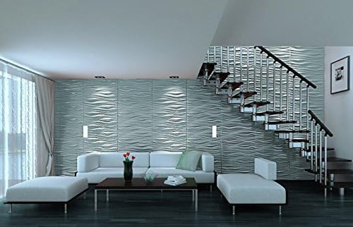 3D Decorative Wall Panels/Paintable Plant Fiber Design/Textured Eco Friendly Modern Wall Decor for TV Walls/Bedroom/Living Room Sofa